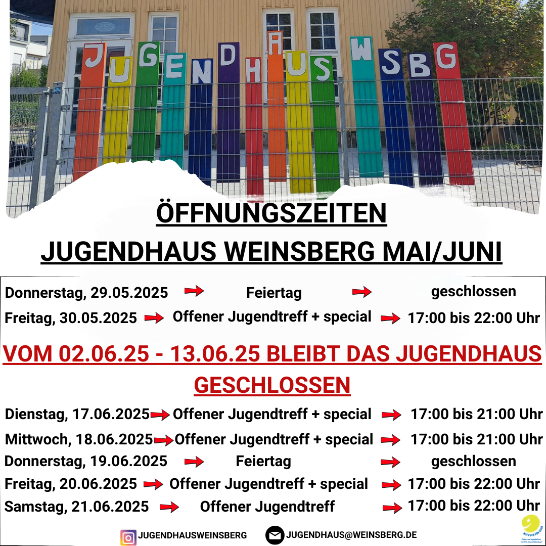 Mai/Juni Juha Öffnungszeiten  2025 (Instagram Post) - 1