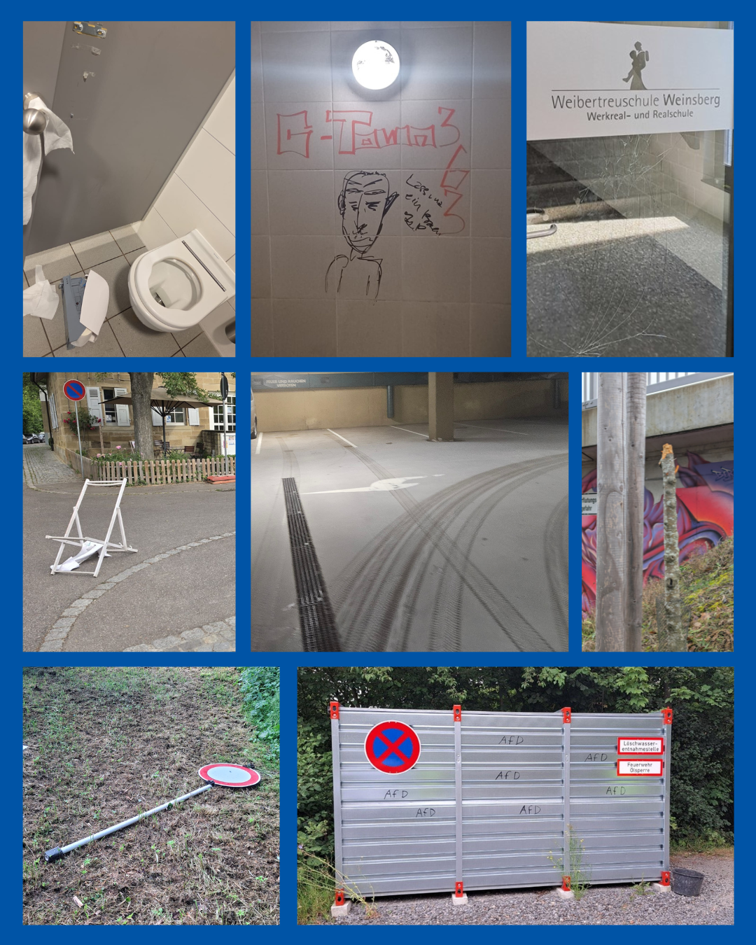 Vandalismus Collage