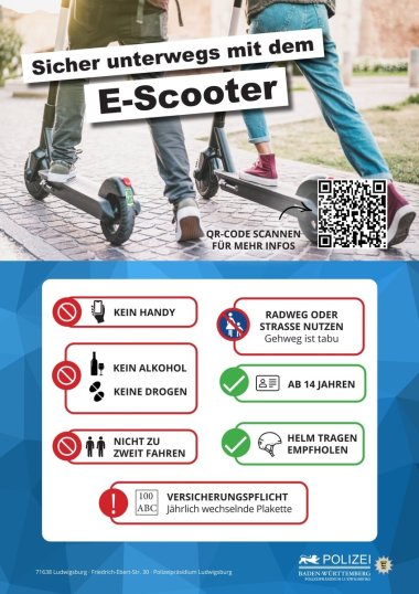 Hinweise zur Nutzung von E-Scooter