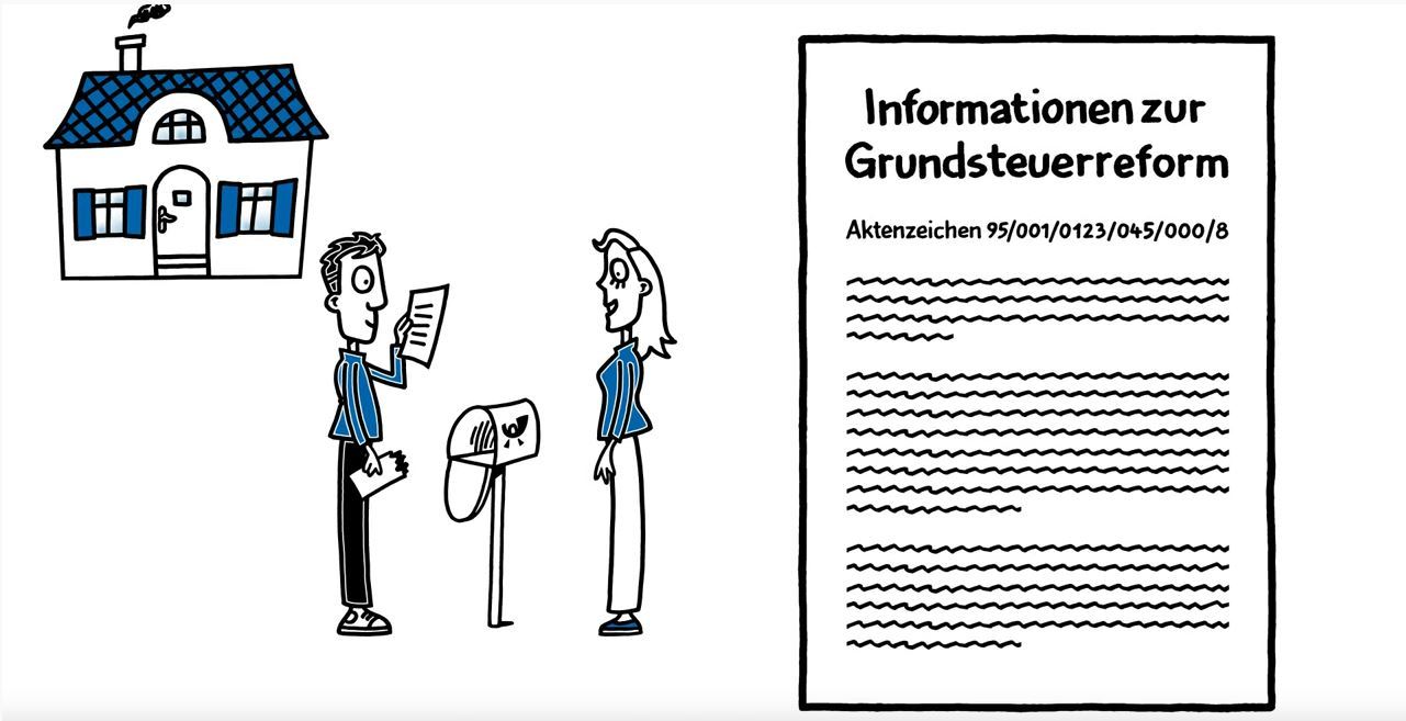 2 Personen stehen neben einem Dokument