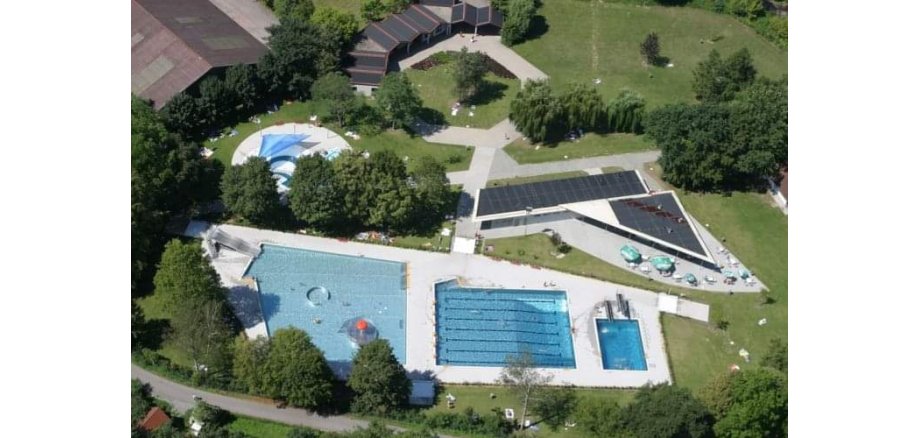 Freibad Weinsberg Luftaufnahme