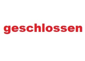 Schriftzug in rot "geschlossen"