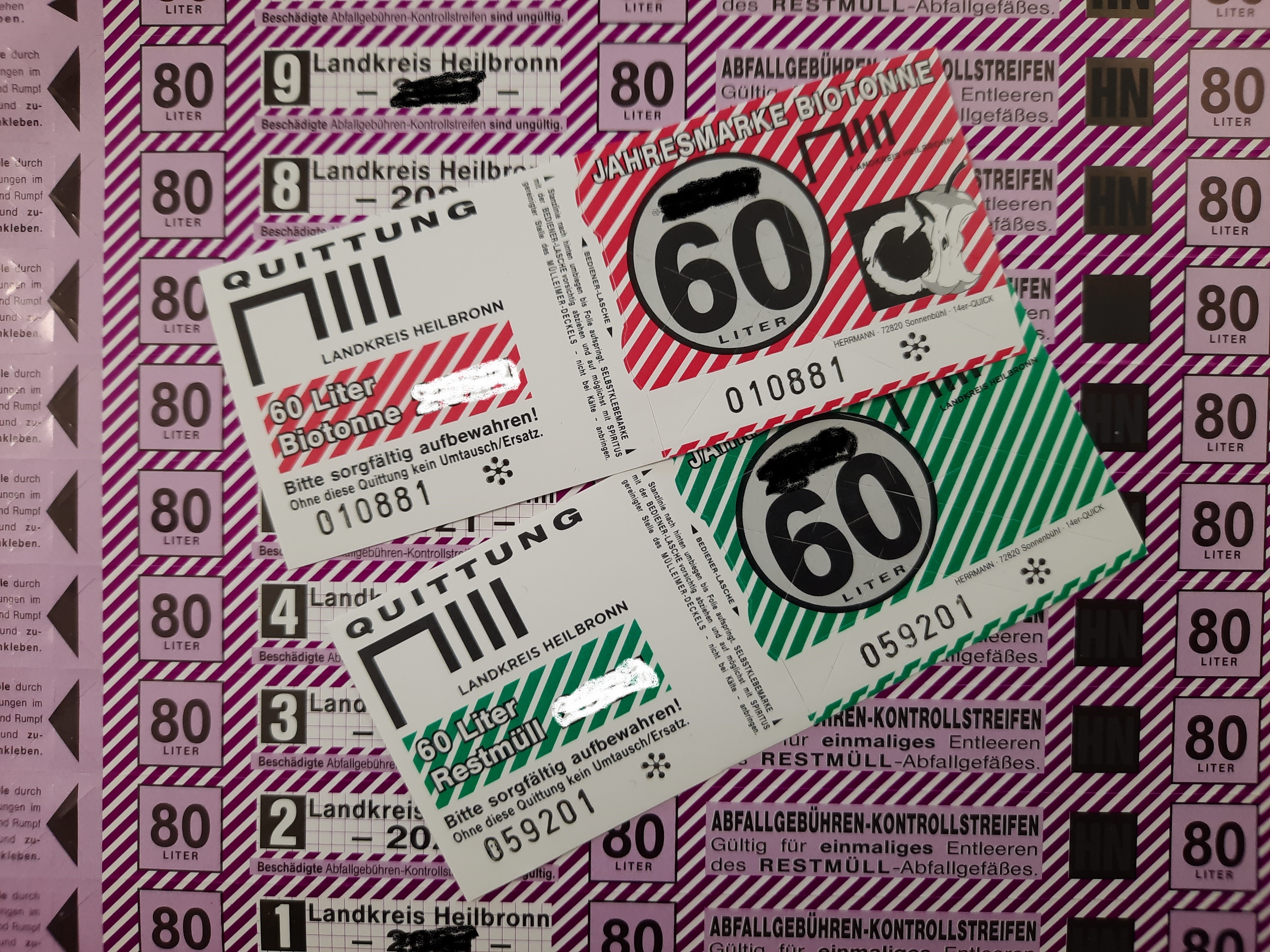 Müllmarken Landkreis Heilbronn