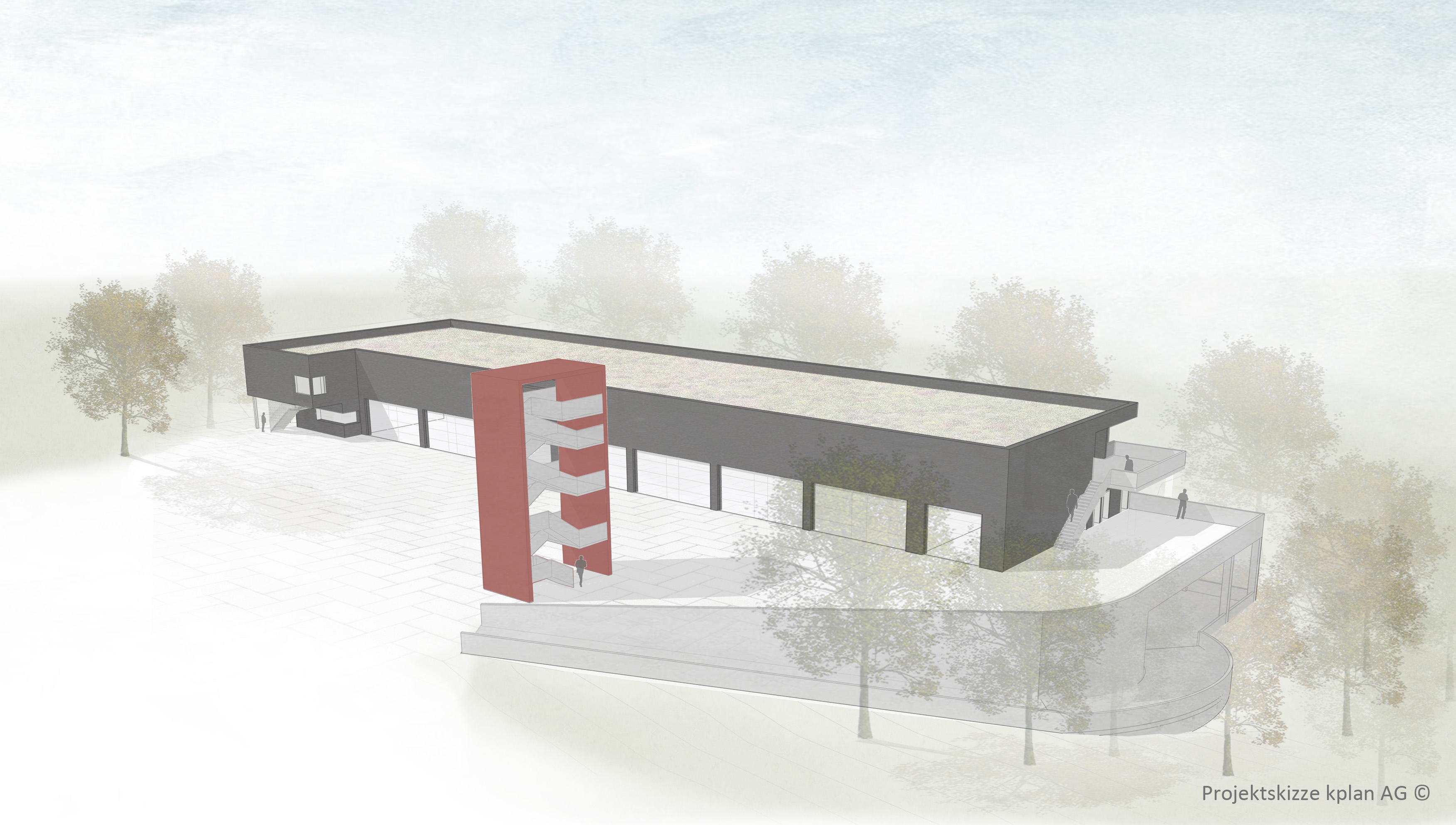 Entwurf Gebäude Feuerwehr Weinsberg